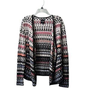 NIC+ZOE Flashing Lights Geo Stripe Cardigan